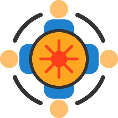 Bir çiçek simgesinin vektör illüstrasyonu