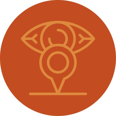 vektör gözü ve ok simgesi