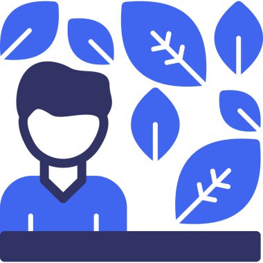 Adamım. Web simgesi basit illüstrasyon