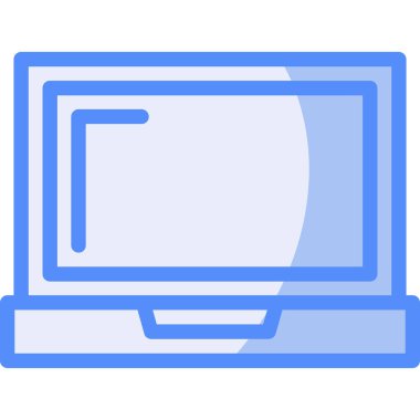 Dizüstü bilgisayar simgesi vektör çizimi