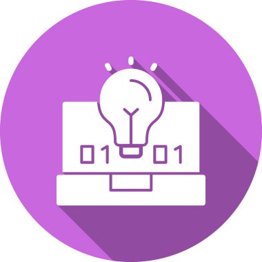 Fikir konsepti simgesi olan ampul, vektör illüstrasyonu