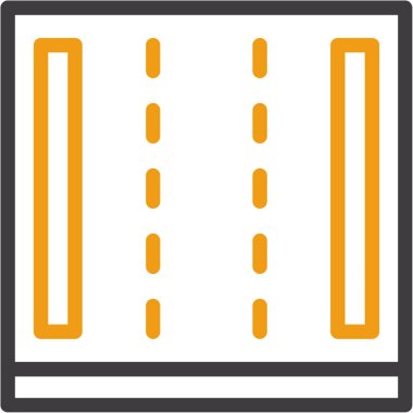 Yol simgesi. Ağ için yol vektör sembolünün basit illüstrasyonu