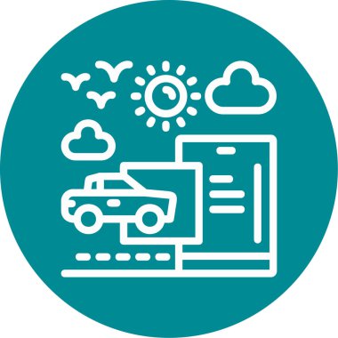 Bulut. Web simgesi basit tasarım