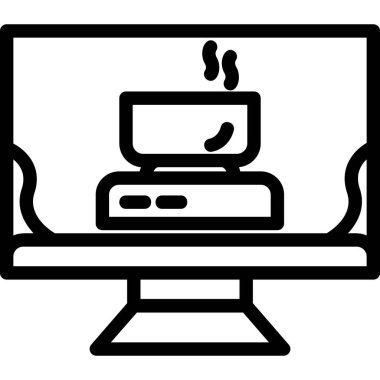 Bilgisayar. Web simgesi basit illüstrasyon