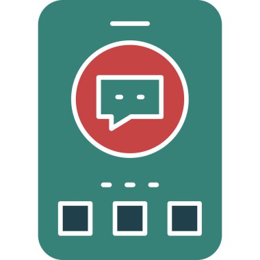 Sohbet mesajı vektör illüstrasyonu