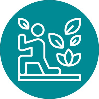 Bitki simgesinin vektör illüstrasyonu