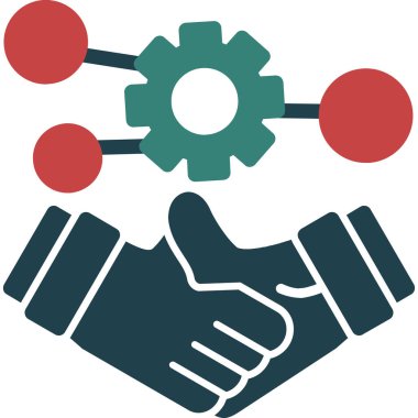 iş takımı çalışma konsepti simgesi düz stil