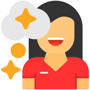 Konuşma balonu vektör çizimi olan kadın