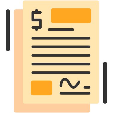 sözleşme ikonu vektör illüstrasyonu