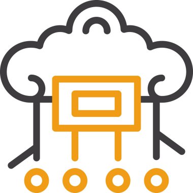 Bulut. Web simgesi basit tasarım