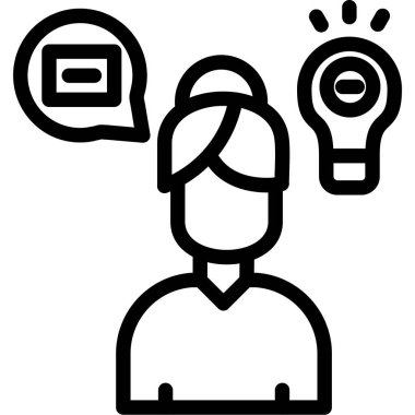 fikir simgesi, basit vektör illüstrasyonu