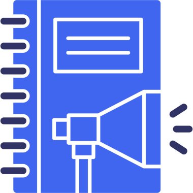 Konuşmacı. Web simgesi basit illüstrasyon