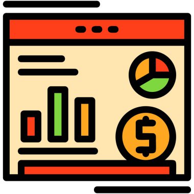 ticari analiz grafiği simgesi - taslak biçimi