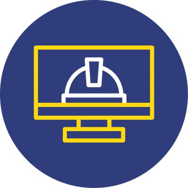 bilgisayar izleme simgesi, vektör illüstrasyonu