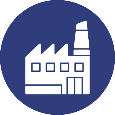 Fabrika simgesi vektör illüstrasyonu