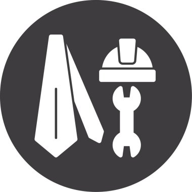 Onarım araçları vektör simgesi. biçim düz sembol, gri renk, yuvarlak açılar, beyaz arkaplan.