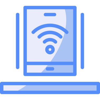 Kablosuz. Web simgesi basit illüstrasyon