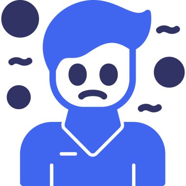 üzgün adam yüz simgesi ana hatlarıyla