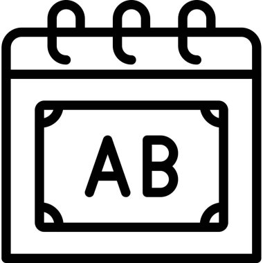 Takvim simgesi, vektör çizimi