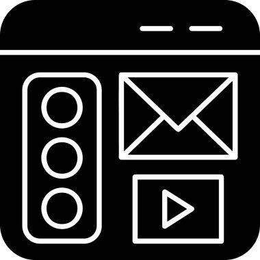 e- posta iletisi simgesi ana hat biçiminde