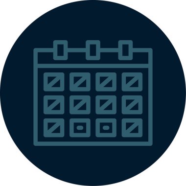 Takvim simgesi, vektör illüstrasyonu basit tasarım