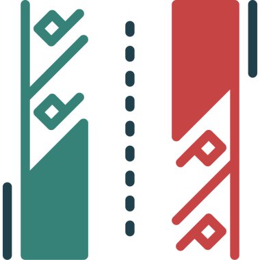 Yol yolu simgesi vektör illüstrasyonu