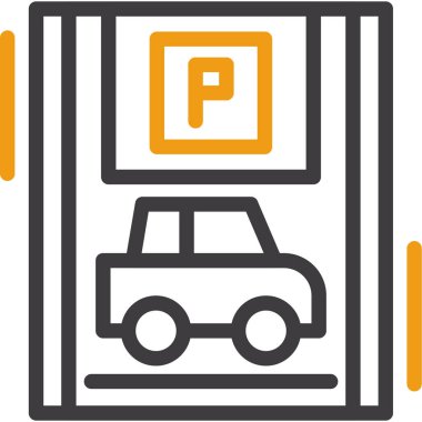 Park simge vektör web ve mobil uygulaması tasarımı, Park logo kavramı için izole üzerinde beyaz arka plan