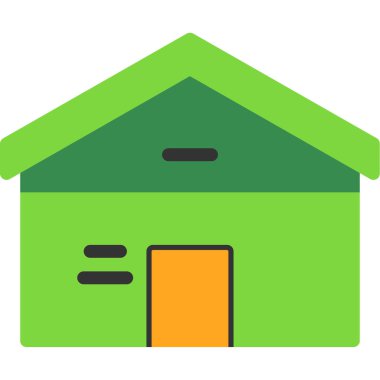 Otelde. Web simgesi basit illüstrasyon