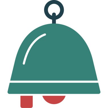 Geminin çanı Glyph Çoklu Renk, Vektör İllüstrasyonu