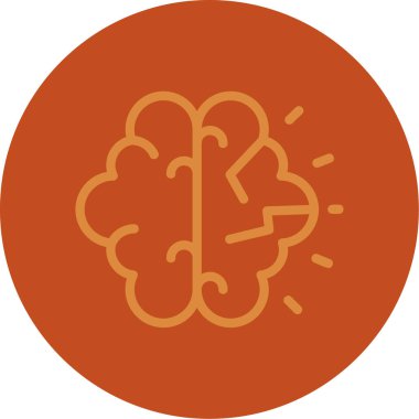 beyin ikonu vektör illüstrasyonu