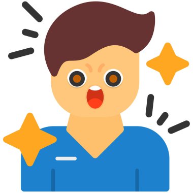 avatar çocuk erkek simgesi düz stil