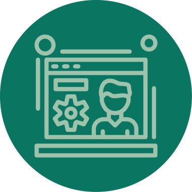 Eşsiz ağ ayarlama vektör çizgisi simgesi