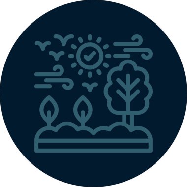 Ağaç simgesinin vektör illüstrasyonu