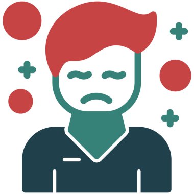 hasta adam düz simgesi