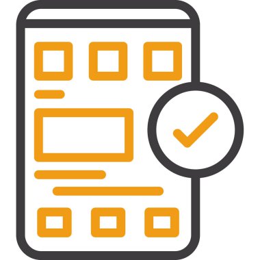 Kontrol listesi. Web simgesi vektör illüstrasyonu