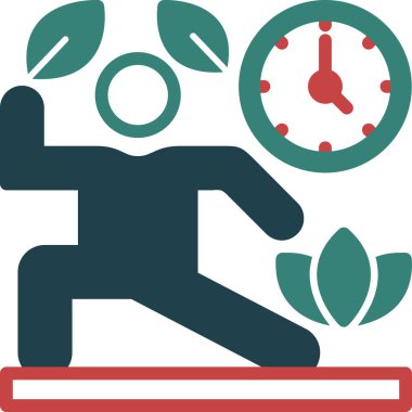 Saati olan çalışan adam.