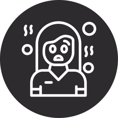 Bir dolar işareti ve yüzü olan bir kadın.