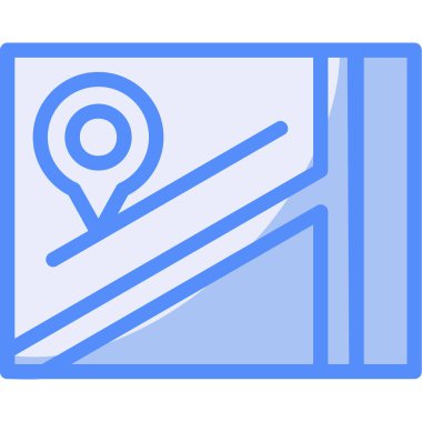 harita gezinme simgesi vektör illüstrasyonu