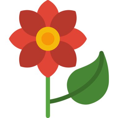 Çiçek ikonu düz stil