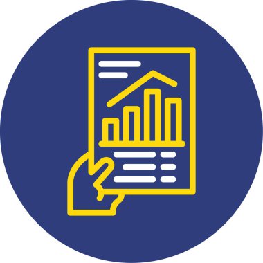 Bir grafik simgesinin vektör illüstrasyonu