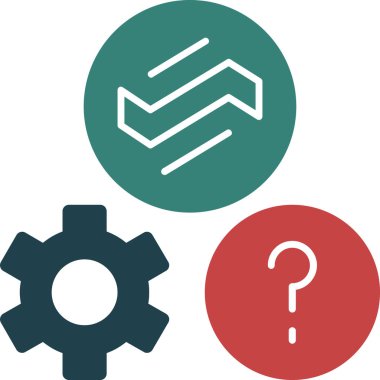 Soru işareti düz simgesi