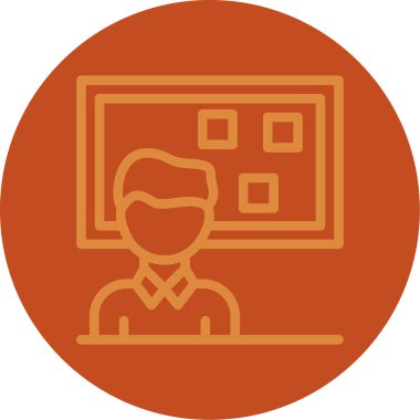 Dizüstü bilgisayarı olan bir adamın vektör simgesi