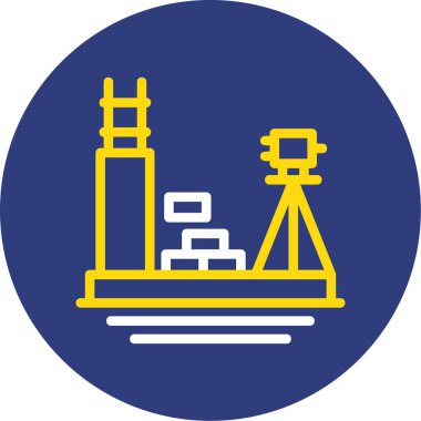 Petrol rafineri simgesinin vektör çizimi