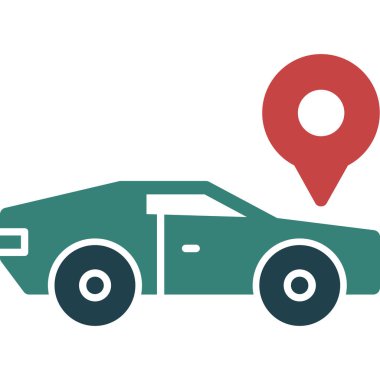 araba konumu vektör simgesi