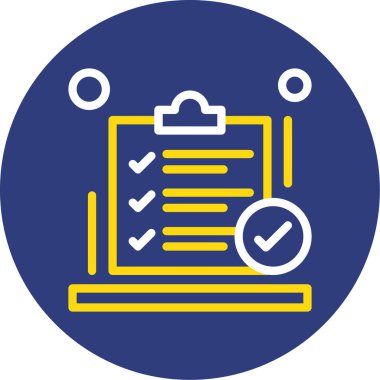 Kontrol listesi simgesi vektör illüstrasyonu