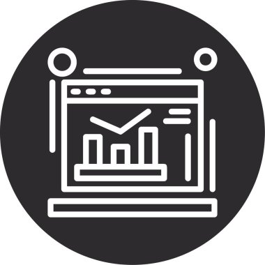 Veri analiz simgesi, vektör illüstrasyonu