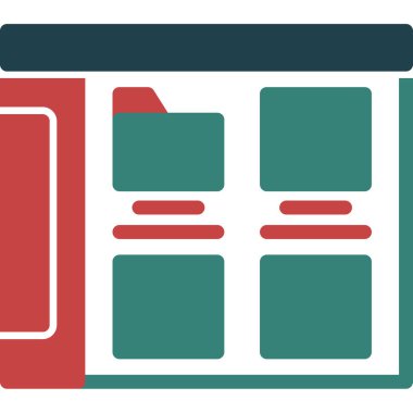 Ağ simgesi. Kütüphanenin basit illüstrasyonu