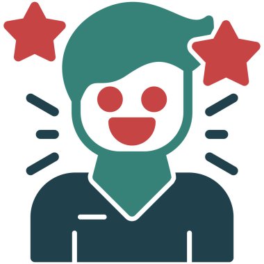 Avatar yüz simgesi. vektör illüstrasyonu