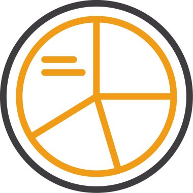 Pasta grafiği simgesi. vektör illüstrasyonu