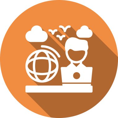 Web & uygulaması için iş yönetimi dairesi simgesi